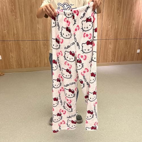 Generico 𝐇𝐞𝐥𝐥𝐨 𝐊ἰ𝐭𝐭𝐲 Pigiama da Donna Pantaloni di Flanella Morbido Kawaii Anime Comodo Pantaloni del Pigiama Invernale Pigiama Warm Pantaloni del Pigiama Divertenti Abbigliamento da Casa thumbnail 4