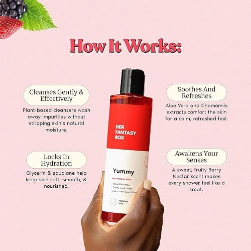 Her Fantasy Box Yummy | Body Wash - Indulgent, Luxurious Body Wash for Deep Cleansing, Moisturizing, and Nourishing Skin - Refreshing Scent for All Skin Types - 8 oz thumbnail 4