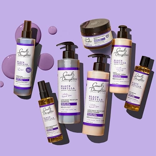 Carol's Daughter Black Vanilla Sulfate Free Shampoo and Conditioner Set for Curly, Wavy or Natural Hair, Moisturizing Hair Care for Dry, Damaged Split Ends, 1 Kit thumbnail 6