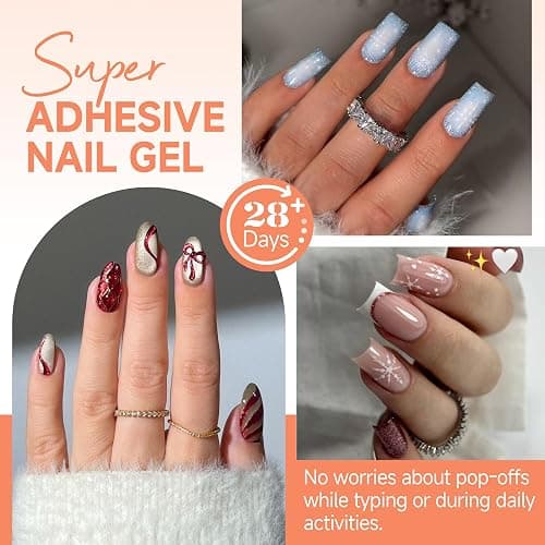 UNA GELLA Solid Nail Glue Gel 15ml Lamp Curing Needed Solid Soak Off U V/LED Lamp Required Super Strong Glue For Fake Acrylic Soft Gel Nail Tips Press On Nails Art Extension thumbnail 2