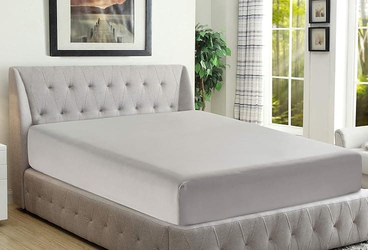 Home Beyond & HB design - Fitted Sheet, Ultra Soft Brushed Microfiber, Wrinkle Fade & Shrinkage Resistant, Deep Pocket Bed Sheet (Full or Double, Grey) thumbnail 2