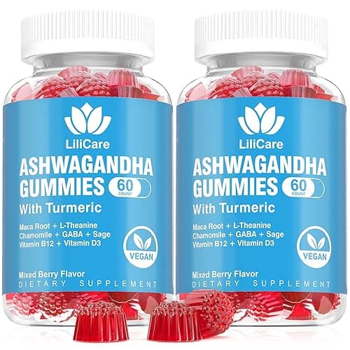 EnvyDeal 2 Pack Ashwagandha Gummies for Immune Support, 2000mg Organic Ashwa Root Extract Supplement for Women & Men - 120 Count - Image 1