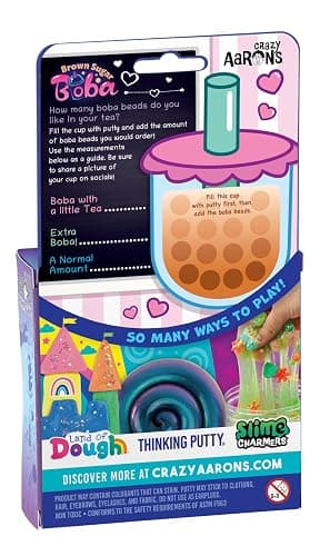 Crazy Aaron's Thinking Putty® - Brown Sugar Boba - Sensory Putty for Kids and Grown ups in a 4" Tin - Creative and Endless Fun, Stress Relief Therapy Toys, Never Dries Out - Made in USA thumbnail 8