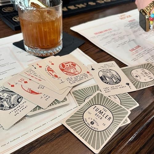 Conversation & Playing Cards – Multi-Purpose Deck with Vintage Design, Thought-Provoking Questions & Conversation Starters for Date Nights, Family Time, Travel, and Game Nights – The Tumler Deck thumbnail 6