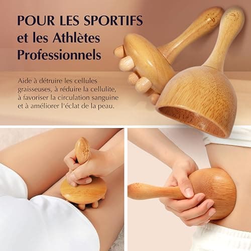 JARIS - Maderotherapie- Kit Professionnel Maderothérapie Corps | Abdomen et Cellulite | Kit Complet avec Instructions QR Écologiques | Maderothérapie pour Massages thumbnail 6