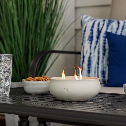 TIKI Citronella Candle 2-Pack – 7-Inch White Wax Bowl with Concrete Finish – Outdoor Decorative Candles for Patio, Deck, Garden, Backyard & Camping thumbnail 4
