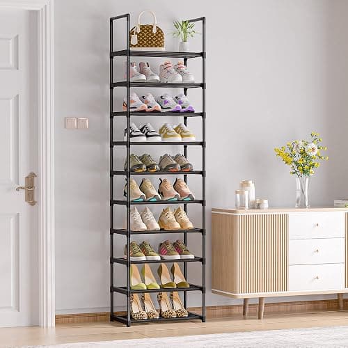 OYREL Shoe Rack, Sturdy Metal Shoe Rack Organizer,Narrow Shoe Racks for Closets,Shoes Rack,Shoe Stand,Shoe Shelf thumbnail 7