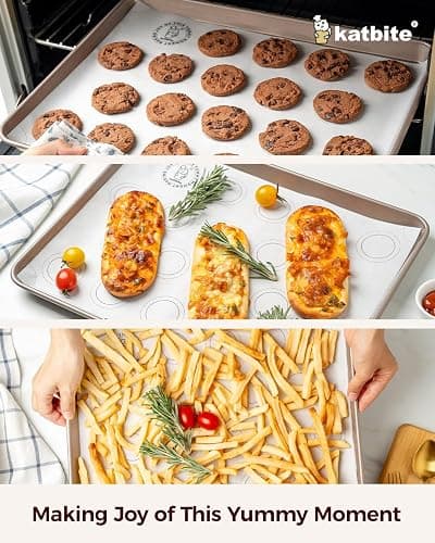 Katbite 100 Macaron Parchment Sheets Template Baking, Cookie Parchment, Printed Circle Baking Stencil for Macaron Cookie, 12x16 In, Non-Stick & Heavy Duty, Pre-cut Paper for Chicken Pizza French Fry thumbnail 7