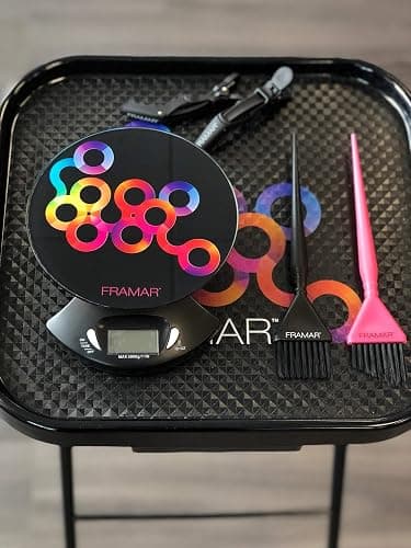 FRAMAR Hair Color Scale for Hair Salon - Digital Scale for Hair Color, for Kitchen, Food, Stylist, Easy to Clean, Accurate - Elegant Black thumbnail 4