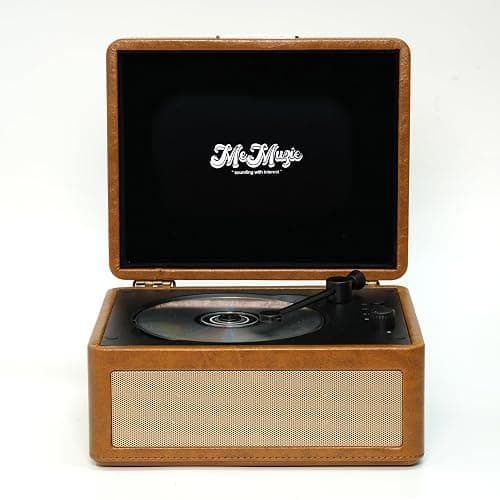 Retro Portable CD Player with Wireless, Rechargeable Battery, USB/TF Card Player, USB-C Charger Jack, Aux in and Earphone Jack, Great Sound Speakers, Remote Control (Brown) thumbnail 2