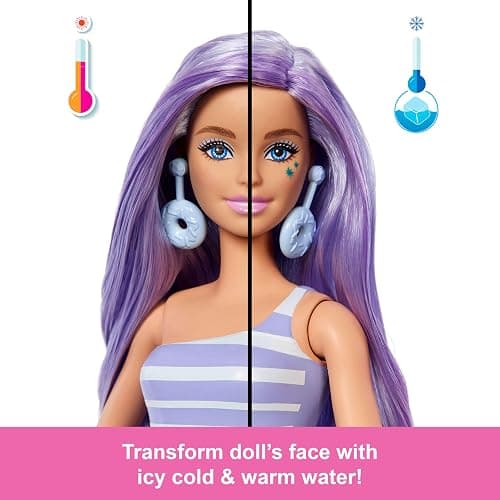 Barbie Pop Reveal Series Fashion Doll & Accessories Set, Treat Series, Donut Dreams Theme with Pet, 8 Surprises Include Color Change thumbnail 3
