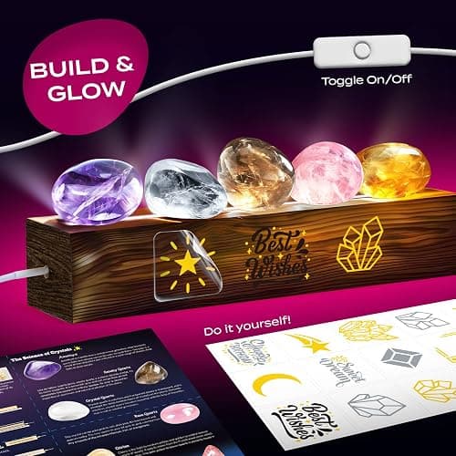 Gamerside Gemstone Dig Kit & Display Crystal Night Light for Kids, Dig Up 6 Genuine Rocks and Minerals, Gem Digging Kit for Kids Age 6-12, Educational Science Kit Birthday Gifts for Boys and Girls thumbnail 4