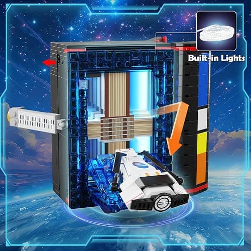 HOGOKIDS Magic Space Book Nook Building Set with LED Light, 945PCS Book Nook Building Block Sets for Bookshelf Home Decor, DIY Miniature Book Model Kit, Christmas Birthday Gifts for Adults Boys Girls thumbnail 6