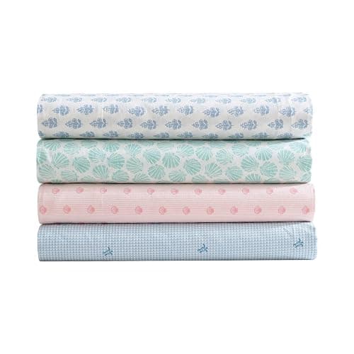 Laura Ashley - Full Sheets, Cotton Percale Bedding Set, Lightweight & Breathable Home Decor (Francesca Blue, Full) thumbnail 8