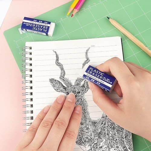Tamaki Erasers, Large, White, 6 Pack | Erasers for School Office, Art Eraser for Drawing thumbnail 7
