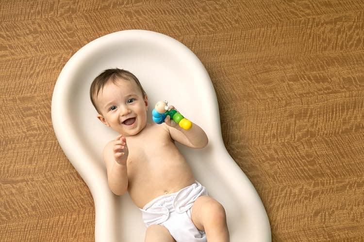Keekaroo Peanut Changer Baby Vanilla – The Original Made in USA Easy-to-Clean Changing pad and The only Shell Over Foam, Fully Water Repellant, Wipeable Diaper pad, Wipe-Clean Changing pad thumbnail 6