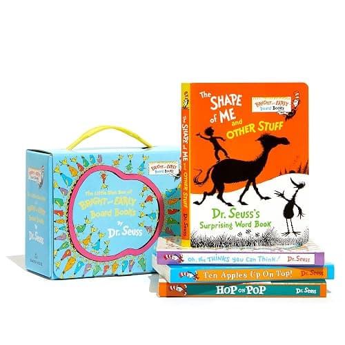 The Little Blue Boxed Set of 4 Bright and Early Board Books: Hop on Pop; Oh, the Thinks You Can Think!; Ten Apples Up On Top!; The Shape of Me and Other Stuff thumbnail 2