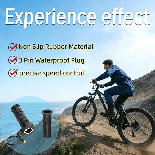 Full Twist Throttle, for Ridstar Q20 Ebike 12V-72V, 3 pin Waterproof Plug, 22.2mm Handlebar, for Mountain Bike, Scooter, E-Scooter, Electric Bicycle thumbnail 4