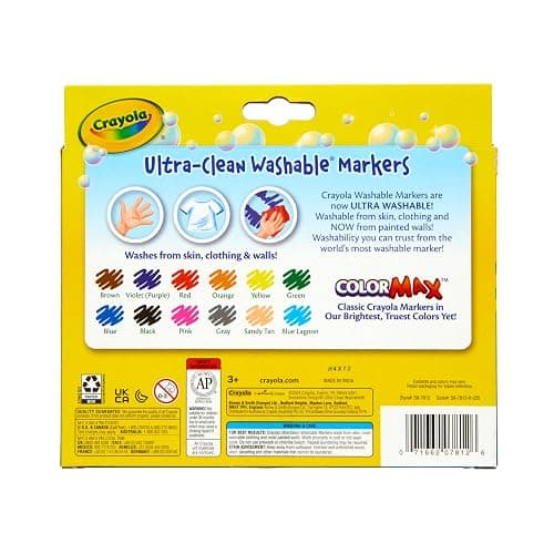 Crayola Broad Line Markers (12 Count), Washable Markers for Kids, Assorted Colors, Arts & Crafts Supplies, For Coloring Books & Art Projects, Ages 3+ thumbnail 6