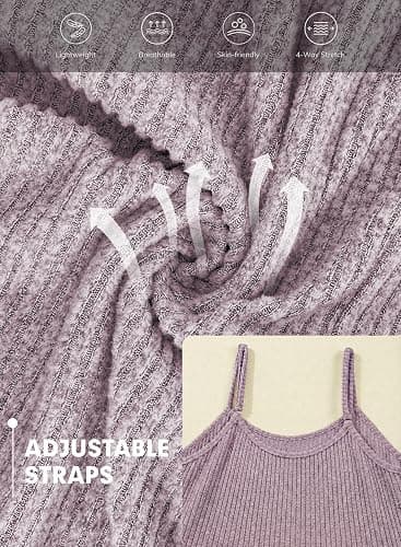 BLENCOT Maternity Ribbed Jumpsuit Stretchy One Piece Wide Leg Romper | Women's Sleeveless Square Neck Adjustable Strap High Waist Casual Lounge Sets Pregnancy Clothes Fashion 2026 thumbnail 5