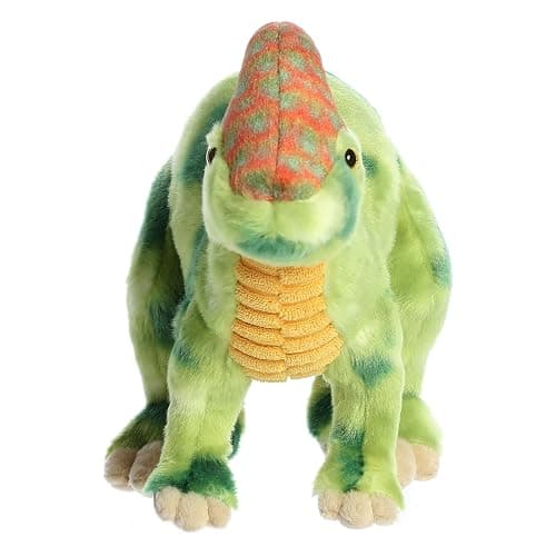 Aurora® Ferocious Dinos & Dragons Parasaurolophus Stuffed Animal - Prehistoric Fun - Cuddly Companions - Green 16 Inches thumbnail 4