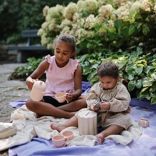 mushie Silicone Baby Tea Play Set | 4 Pieces Kitchen Play Toys for Toddlers 10 Months+ (Shifting Sand) thumbnail 6