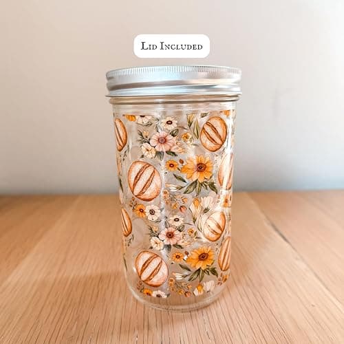 MAYBELLE JOY Sourdough Starter Jar | 24oz Glass Jar Set | Cute Baking Accessory | Cute Baking Gift | Glass Washable | Bread Making and Proofing | Kitchen Food Storage Gifting | (Sunflower) thumbnail 2