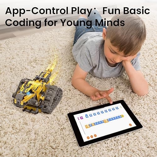Sillbird Robot Building Kit with Remote Control Gifts for Kids Boys Ages 8-13, Coding STEM Robotic Technic Racer Car Toys for Birthday, Build 6in1 Model with 631 Pieces thumbnail 5
