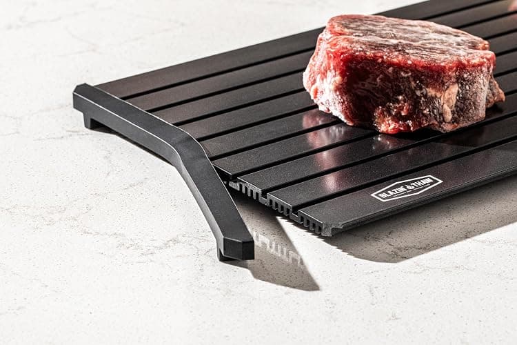 BLAZIN' THAW Defrosting Tray for Frozen Meat | 16" Family-Size | Aluminium Plate for Thawing Frozen Food | Natural Thawing Process | No Microwaves, No Cold/Warm Water Required | thumbnail 7