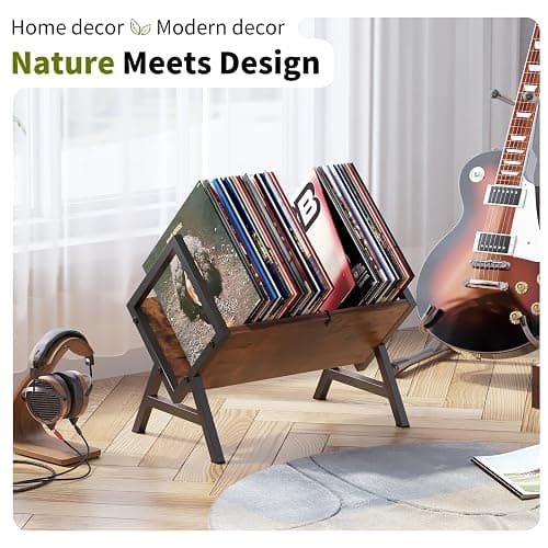 VonDream Vinyl Record Storage Holder, Space Saving Record Holder for 12 Inch Albums, Album Vinyl Record Holder Organizes & Protects Your Collection thumbnail 3