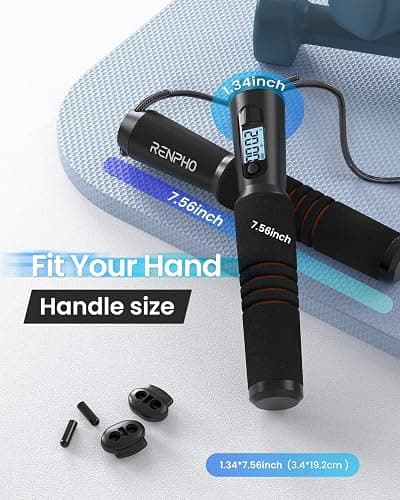 RENPHO Smart Jump Rope - APP Data Storage & Tracking & Analysis, Tangle-Free Jumping Rope for Men, Women, Skipping Rope with Counter, Adjustable workout Jump Ropes for Crossfit, Gym, MMA thumbnail 7