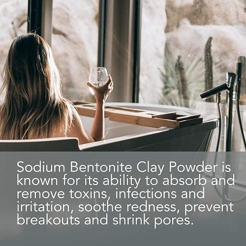 Pure Body Naturals Bentonite Clay Powder for DIY Detox Body & Face Mask, Pure Indian Healing Clay for Deep Pore Cleansing and Armpit Detox for Women, (8.0 oz) thumbnail 3