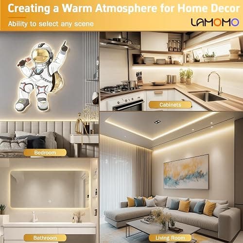 Lamomo LED Neon Lights, 12V Neutral White Dimmable LED Strip Lights, 16.4ft/5m Waterproof LED Neon Rope Lights, Silicone 4500K Neon LED Strip for Bedroom Indoor Home Decor (Power Adapter Included) thumbnail 7