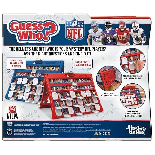 Guess Who? NFL Edition Board Game | Officially Licensed NFL Game for Kids and Families | Ages 6+ | 2 Players | 15 Mins. | Football Games thumbnail 3