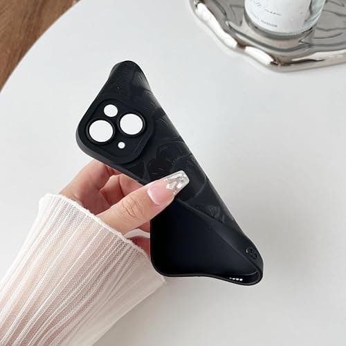 FLIRACON Black Lips Print Soft Phone Case Compatible with iPhone Case (Black,for iPhone 13) thumbnail 5
