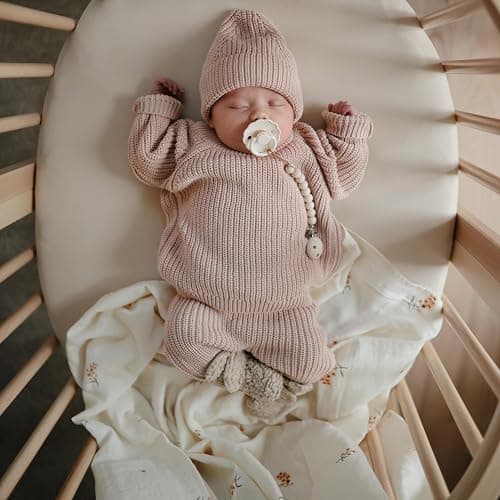 mushie Muslin Baby Swaddle Blanket | 100% Organic Cotton (Flowers) thumbnail 7
