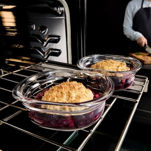 Rubbermaid Brilliance Glass Round Leak-Proof 6-Piece Set Food Storage Containers with Lids, Meal Prep Containers thumbnail 2