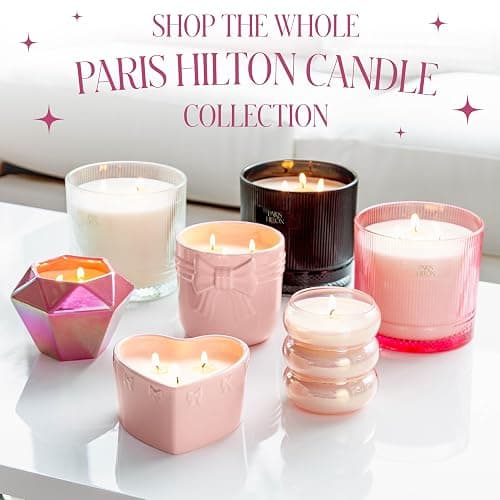 Paris Hilton Pink Spritz Scented Candle, Bubble Glass Vessel with Pink Iridescent Finish, Premium Plant Wax Blend, Cotton Wick, 18-Ounce thumbnail 8