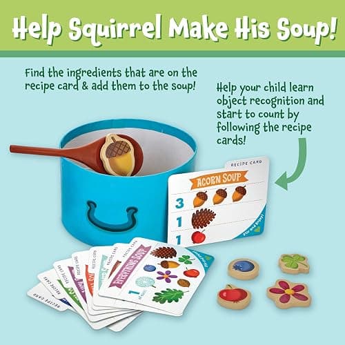 Peaceable Kingdom Acorn Soup – Game for You and Your 2 + Year Old – Fun Toddler Games Ages 2–4 That Teach Numbers and Counting Skills thumbnail 3
