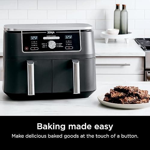 Ninja DZ401 Foodi 10 Quart 6-in-1 DualZone XL 2-Basket Air Fryer with 2 Independent Frying Baskets, Match Cook & Smart Finish to Roast, Broil, Dehydrate for Quick, Easy Family-Sized Meals, Grey thumbnail 12