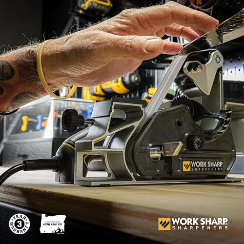 Work Sharp Ken Onion Elite Mk2 Electric Knife Sharpener, Adjustable Angle | Powered Professional Belt System, Sharpens Scissors, Serrated and Tools, Blade Grinder, Variable Speed thumbnail 2