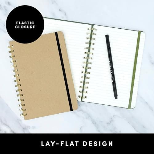 PAPERAGE Lined Spiral Journal Notebook, (Lavender), 160 Pages, Hardcover Journal for Women & Men, Medium 5.5 in x 8 in - 100 GSM, Thick Paper, Spiral Notebook for Work, School & Journaling thumbnail 4