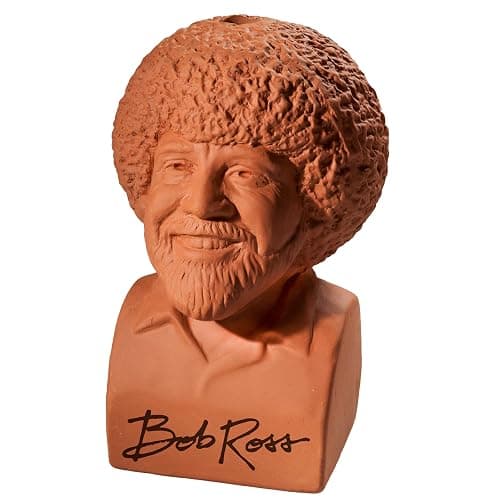 Chia Pet Bob Ross with Seed Pack, Decorative Pottery Planter, Easy to Do and Fun to Grow, Novelty Gift, Perfect for Any Occasion thumbnail 2