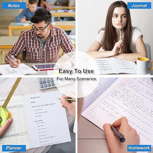feela 8 Pack Composition Notebooks, Pastel Colour 25X19cm College Ruled Lined Exercise Notebook,Soft Cover B5 Journal Notebooks for Work, Travel Journals for Note Taking, Writing, School Supplies thumbnail 7