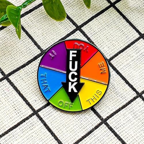 Lucky Wheel Pin - Rotatable Arrows Pins - Fun Series - Enamel Lapel Pin - Plated Badge for Clothing, Bags, and Lanyards thumbnail 2