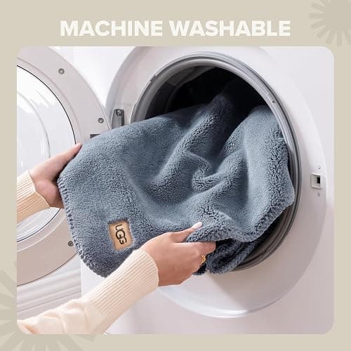 UGG Whitecap Plush Throw Blanket Fleece Lightweight Soft Cozy Throw for Couch or Bed Luxury Home Decor for Living Room, Christmas Blankets, Machine Washable, 50-inch x 70-inch, Denim Blue thumbnail 8
