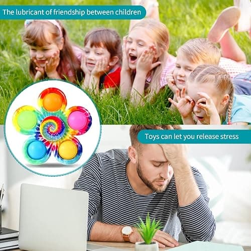 22 Pcs Fidget Toys Pack for Kids and Adults, Sensory Fidget Toys Set Stress Reliever Anxiety Relief Toys, Pop it Bracelet Educational Toys Gifts with Storage Bag for Birthday Party Favour Bag thumbnail 7