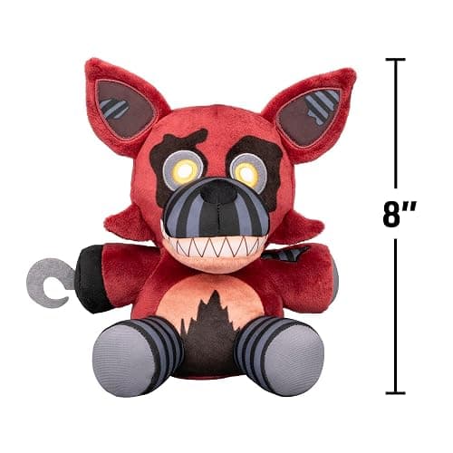 Jazwares Five Nights at Freddy’s Nightmare Foxy 8-Inch Plush | Soft Material and Glow-In-The-Dark Eyes thumbnail 2