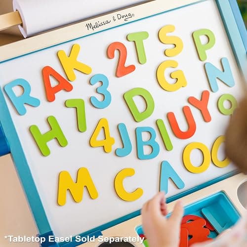 Melissa & Doug Deluxe Magnetic Letters and Numbers Set – 89 Wooden Alphabet Magnets & Numbers, Educational Learning Toys for Preschool Kids Ages 3+ thumbnail 3