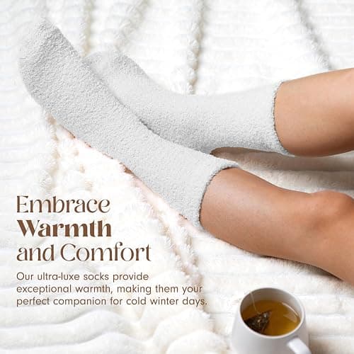 Unboxme Gifts Warm & Cozy Ultra-Luxe Cloud Sock for Women & Men - Super Soft Luxurious Fabric Sleep Socks thumbnail 2
